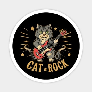 Cat rock Music Magnet